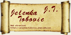 Jelenka Tobović vizit kartica